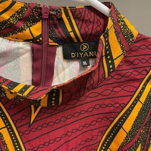 DIYANU dress red and gold